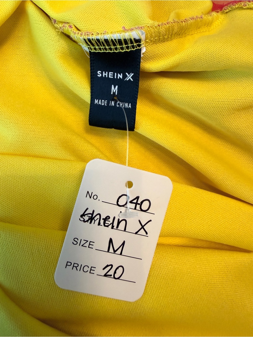SHEIN Yellow to Pink Ombre One-Shoulder Ruched Mini Dress - Picture 7 of 7